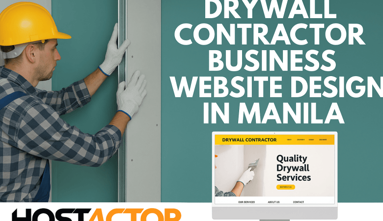 Drywall Contractor Business Website Design Creating in Manila