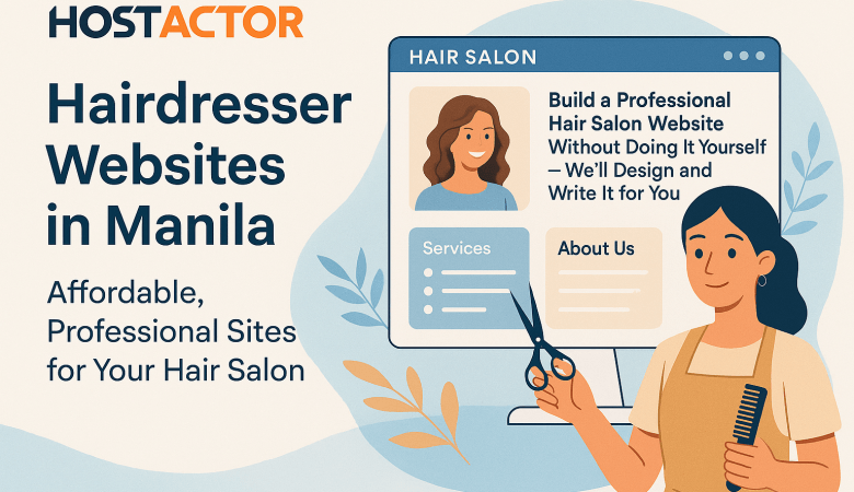 Hairdresser Business Website Design Creating in Manila